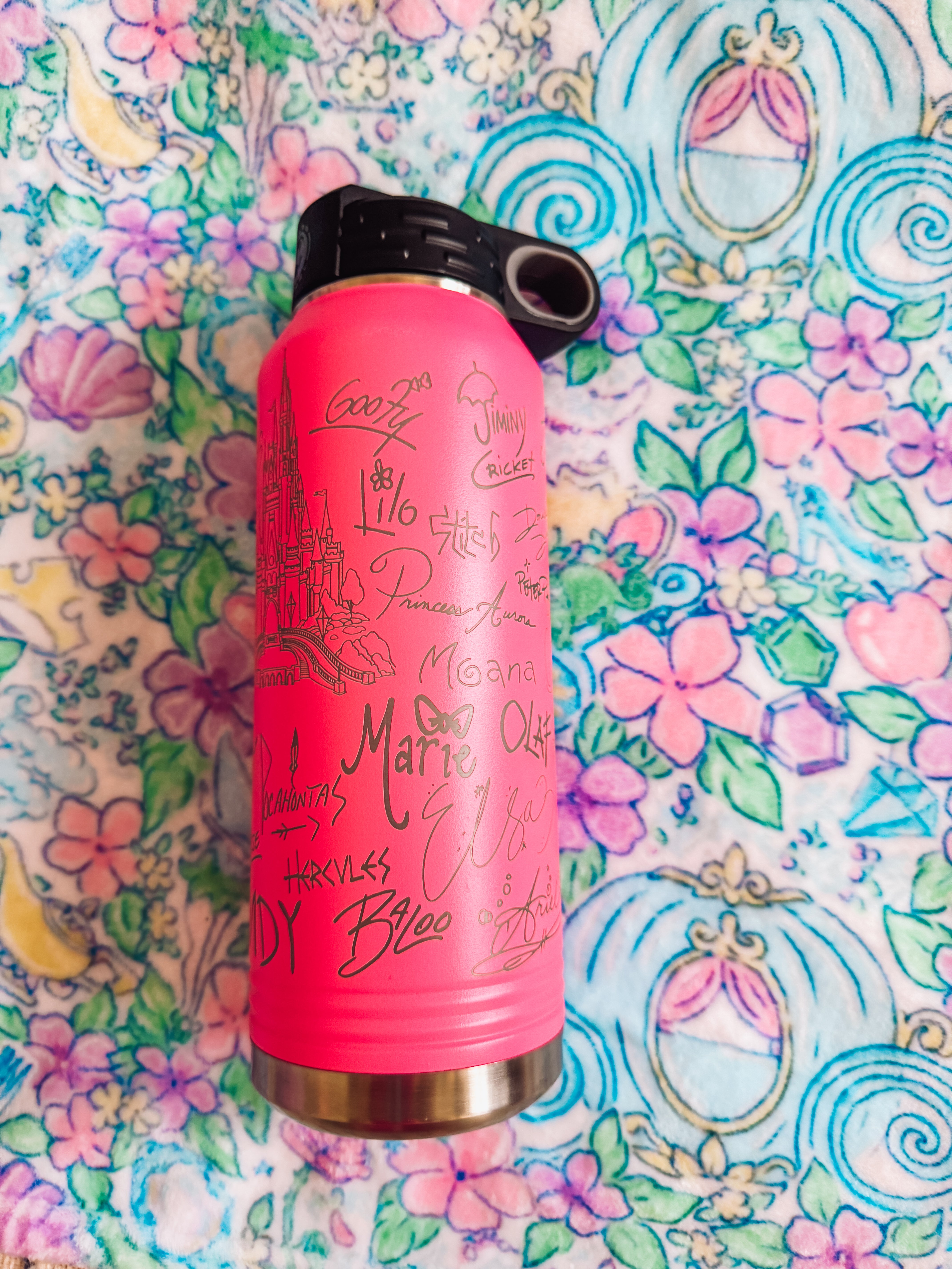 Pink Castle Autograph Water Bottle 32oz